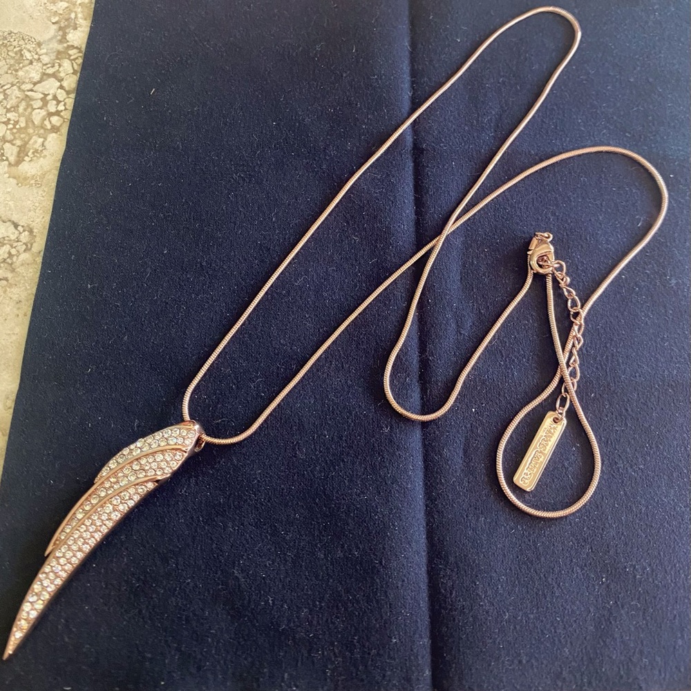 Vince Camuto Rose Gold Wing Pendant Necklace